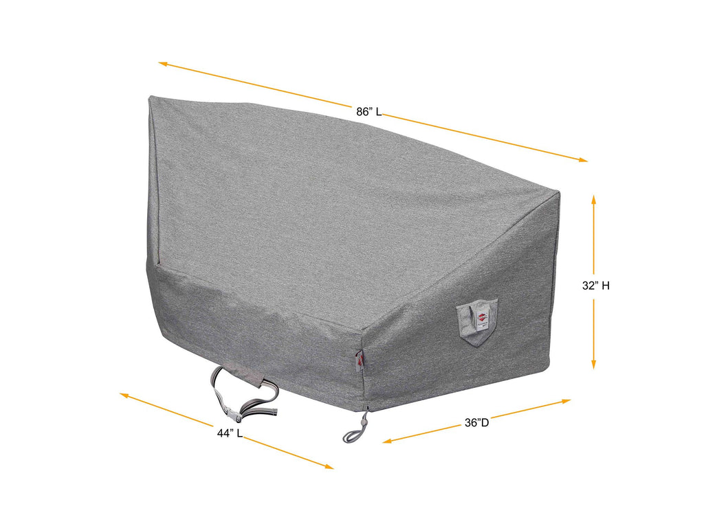 Circular Patio Sofa Cover | Water-Resistant 3-Layer Protection | 86" × 44"