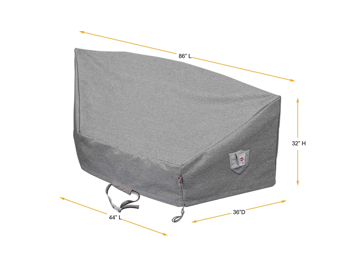 Circular Patio Sofa Cover | Water-Resistant 3-Layer Protection | 86" × 44"